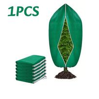 Winter Plant Protection Cover Outdoor Antifreeze Tree Shrub Protection With Zip Drawstring Non-woven Thickened Garden Plant Care blue