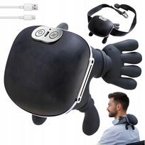 Kaklo ir nugaros 4D Shiatsu masažuoklis su šildymo funkcija, 10 W, juodas