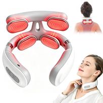 Pečių ir kaklo masažuoklis su šildymu, 6 režimai, 16 stiprumo lygių, USB