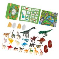 Dinozaurų advento kalendorius 24 dienos iki Kalėdų su įdomiu dinozaurų žaislu Puiki dovana vaikams berniukams mergaitėms blue