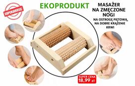 Medinis pėdų masažuoklis akupresūrai nuo kulnų skausmo