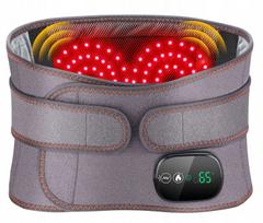 Nugaros masažuojantis diržas su šildymu ir vibracija, 3 LED režimai, USB, 5000 mAh