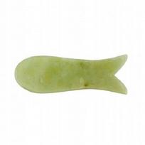 Jadeitinis gua sha veido masažo akmuo žuvelės formos