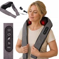 Shiatsu nugaros ir kaklo masažuoklis su šildymu, vibracija, 24 W