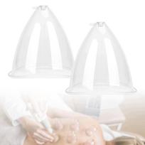 Vakuuminiai ABS masažo puodeliai sėdmenims ir krūtims, 150 ml, permatomi