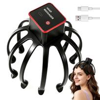 Elektrinis galvos masažuoklis „Octopus“, 3 vibracijos lygiai, USB-C
