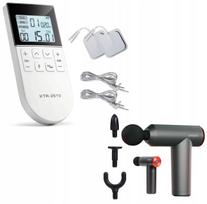 Masažo pistoletas ir elektrostimuliatorius ATHLETE SET 3in1 TENS/EMS FITNESS