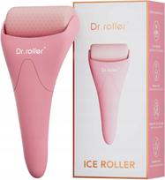 Veido masažuoklis „Ice Roller“, rožinis silikoninis, stangrina odą, mažina poras
