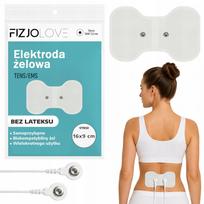 Didelė gelinė TENS/EMS elektrostimuliatoriaus elektrodų pagalvėlė 16x9 cm, drugelio formos