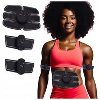 Elektrinis raumenų stimuliatorius EMS TENS, 3 dalių rinkinys, Six Pack Slimming Mini Gym