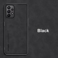 Prabangus PU odos dėklas Samsung Galaxy A32 4G A52 A52S A72 5G telefonams, matinė silikoninė apsauga nuo smūgių, pilna apsauga For Samsung A32 4G juoda