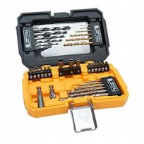 Metalo grąžtų rinkinys HSS, 15 vnt., 1–10 mm, titano danga
