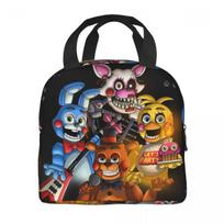 FNAF At Freddys Thermal Insulated Lunch Bags for Office Portable Bento Box Thermal Cooler Lunch Boxes Option 1 black