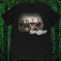 Skillet Members signed T Shirt Rock Band Concert Reprint XL black