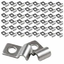 Metaliniai vamzdžių spaustukai, 4 mm, nerūdijantis plienas, 50 vnt.