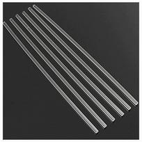 Skaidrus akrilinis strypas, apvalus, 6 mm x 300 mm, 6 vnt., rankdarbiams
