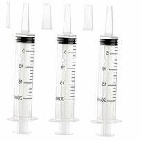 Plastikiniai sterilūs švirkštai 20 ml, 3 vnt., namams ir laboratorijai