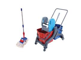 Valymo vežimėlis SET SATURN, 2x20 l kibirai, 43 cm šluostė