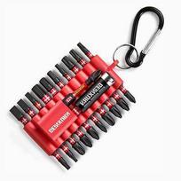 Atsuktuvų antgalių rinkinys, 22 vnt., S2 plienas, magnetiniai, Pozidriv, Torx