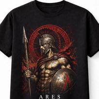 Ares Greek God of War Spartan Warrior Mythology Unisex TShirt S black