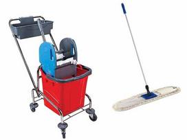 Valymo vežimėlis SET INTEGRAL 25 l su 80 cm šluoste