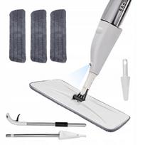 Grindų šluota su plovimo mechanizmu, 350 ml, 126 cm, 3 mikropluošto pamušalai