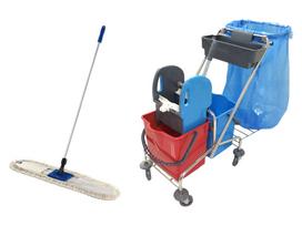 Valymo vežimėlis SPARK SET, 2x20 l kibirai, 60 cm šluota