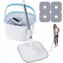 Grindų valymo šluotos rinkinys CLEAN TWIST ERGO 4 viename su kibiru