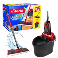 Grindų šluosta Vileda Flat Mop 36 cm su UltraMax kibiru, be rankų skalavimo