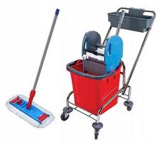 Valymo vežimėlis SET INTEGRAL 25 l su 50 cm šluoste