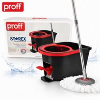 Grindų plovimo rinkinys PROFF STAREX su 14 l kibiru, 2 mikrofibros šluostės