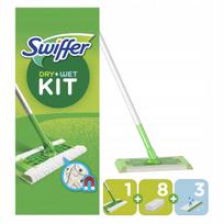 Grindų šluota SWIFFER su 11 keičiamų pagalvėlių (8 sausos, 3 drėgnos)