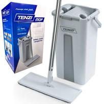 Grindų plovimo rinkinys TENZI Flat MOP su dviejų skyrių kibiru ir squeezer