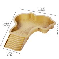 Reptile Bathing Pool with Ramp Turtle Soaking Tub Slip Proof Water Bowl for Tortoise Bearded Dragon Gecko Terrarium Decoration oranžinė