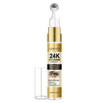 24K Gold & Hyaluronic Acid Eye Cream with Massage Roller, Anti-Aging Formula to Reduce Fine Lines, Dark Circles & Puffiness, Firming & Moisturizing Ey 1PCS