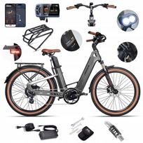 Elektrinis dviratis Mihogo Air Max, 900W, 48V 19.2Ah, 26", iki 200 km, 40 km/val., APP+GPS