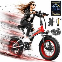 Elektrinis sulankstomas dviratis ZAZAWORK, 1500W, 20Ah, 45 km/h, 20x4.0" ratai