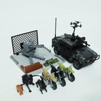 Military War Scene Army Combat Battle Building Block Set Tactical Vehicle Model Fit Standard Bricks Educational Boy Assembly Toy OPPBAG