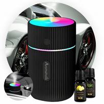 Automobilinis USB LED oro drėkintuvas ir aromaterapinis difuzorius