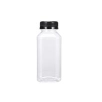 250/350/500ml Juice Bottles Plastic Refilling Water Bottle Portable Milk Tea Bottle  Easy Cleaning black-250ml