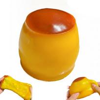 Caramel Pudding Handmade Ball Product Pinching Stress Relieving Toy Squeezing Ball Crispy Sound Pinching Fun Release geltona