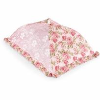 Foldable Food Cover Tent Floral Printed Dining Table Cover Mesh Food Cover  Outdoor Picnic raudona