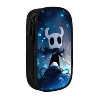 Hollow Knight Indie Games Pencil Cases Aesthetics Pencilcases Pen Big Capacity Bags School Supplies Zipper Stationery 21x10.5x5cm blue