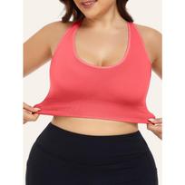 Women Plus Size Cross Back Quick Dry Shockproof Sports Bra For Yoga Gym 1XL