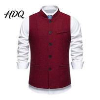 Cotton Polyester Blend Folk Vest Men Oktoberfest Vest Vintage Traditional Waistcoat Sleeveless Authentic German Festival Clothing Costume Gilet for S vyno raudonos spalvos
