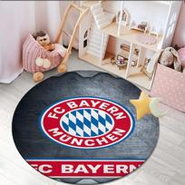 1PC round rug Munich FC Crest Printed Round Area Rug ,Rug For Home Office, Round Chair Rug, Decorative Carpet Fan gifts Christmas gift Diameter 60cm