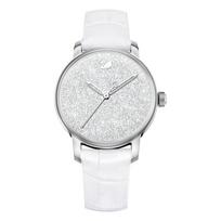 Swarovski Women's Crystalline Hours Quartz Watch 38mm 5295383 balta
