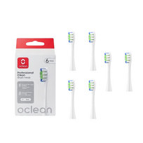 Oclean P1C1 W06 Professional Clean Dantų šepetėlio antgaliai, baltos 6 vnt.