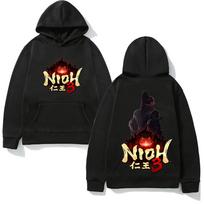 2026 GAME Nioh 3 Hoodie Action Role Playing Game Print Sweatshirt with Pocket Fleece Clothes Anime Retro Pullovers S juoda