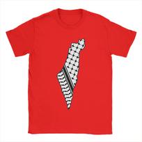 Mens Keffiyeh Palestine Map T Shirt  100 Cotton Clothing Humorous Short Sleeve Round Neck Tees Plus Size TShirts S white